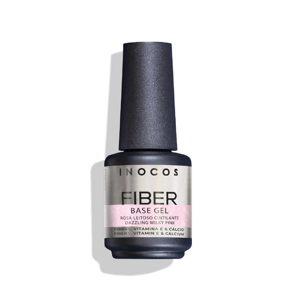 FIBER BASE C/VITAM  ROSE LAITEUX PAILLETES , 15ML